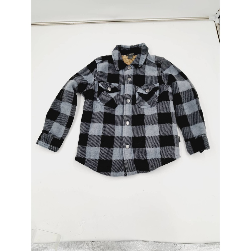 Eddie Bauer 4/5 Fleece Shirt Jacket Shacket Black